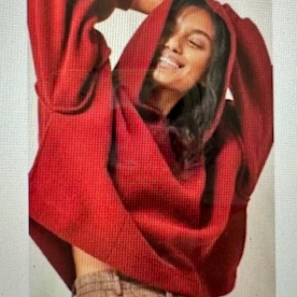 Free People Oversized Hooded Fleece Crop Top -NWOT